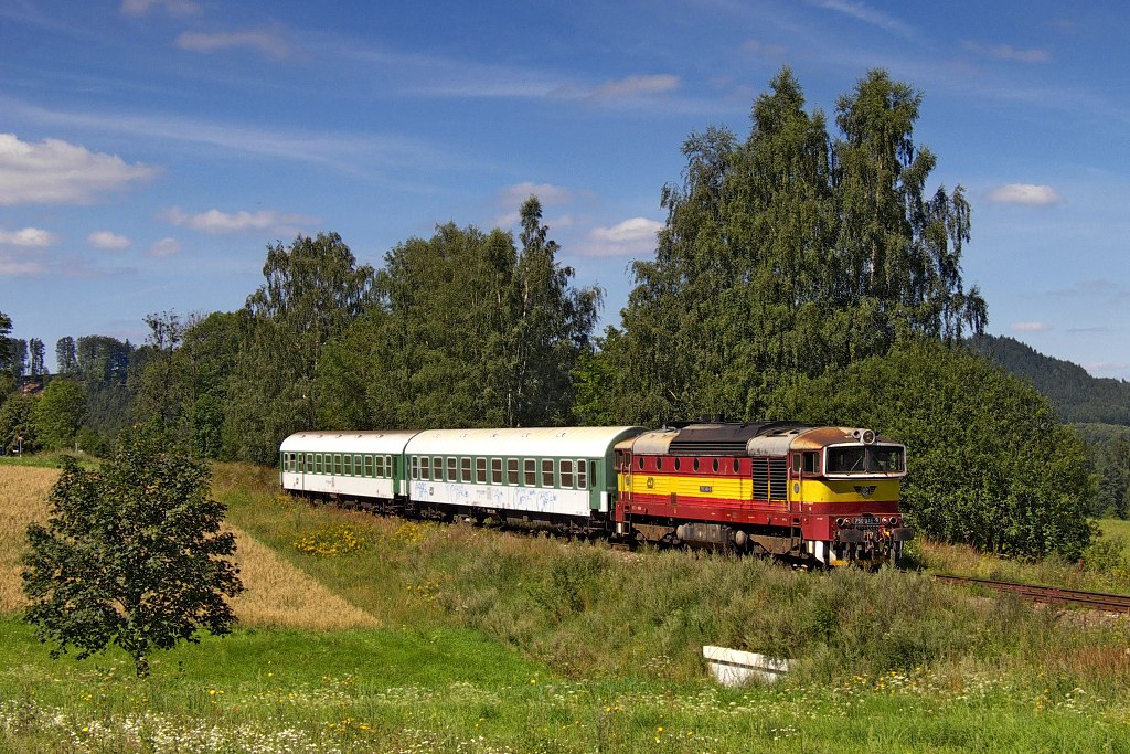 Lokomotiva 750 346-9, Os 5110, Bohdašín – Březová u Broumova, 5.8.2007 11:24 - Trainweb