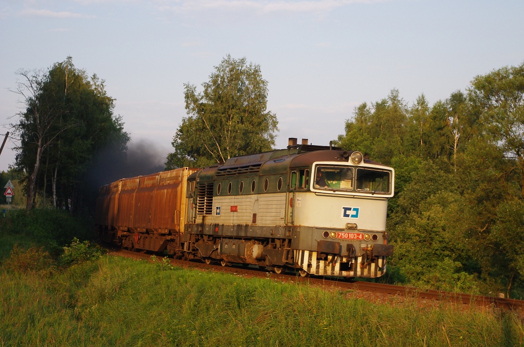 Lokomotiva 750 103-4, Rn 52620 (Ždírec nad Doubravou – Havlíčkův Brod –  Kolín – Praha – Kralupy nad Vltavou –