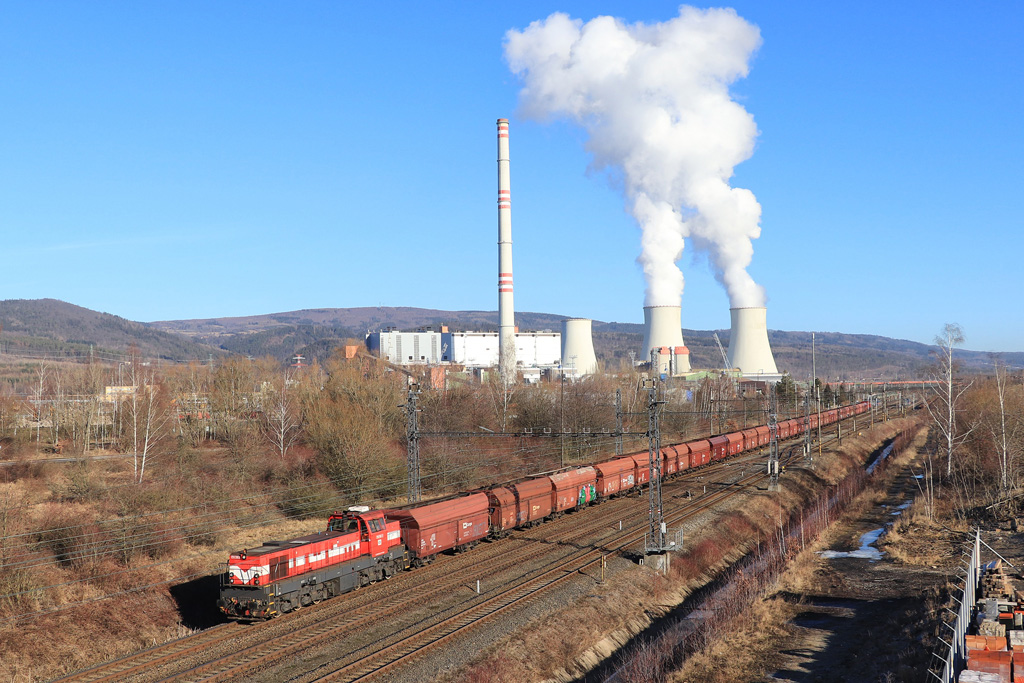 Lokomotiva 774 703-3, nákladní, Kadaň Prunéřov, 28.1.2024 10:58 - Trainweb