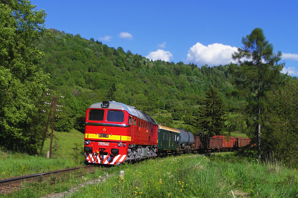 Lokomotiva 781 168-0, zvl. požární vlak  (Vrútky – Turčianske Teplice – Banská Bystrica – Zvolen – Kremnica – Vrútky), Kremnica – Kremnické Bane, 28.5.2010 16:45 - Trainweb
