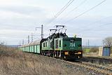 Lokomotiva 127 704-5, důlní nákladní vlak MUS a.s., Most-Čepirohy – Komořany, 12.4.2015 9:19 - Trainweb