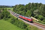 Lokomotiva 218 428-1 + 218 423-2, EC 191 (Basel SBB – Lindau – München Hbf), Martinszell (Allgäu) – Kempten (Allgäu) Hbf, 26.6.2019 11:26 - Trainweb