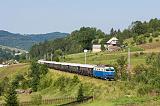 Lokomotiva 350 004-8, mim.R 30049 „Venice-Simplon-Orient-Express”  (Venice – Wien – Bratislava – Žilina – Čadca – Zwardoń – Bielsko-Biała – Kraków), Skalité-Kudlov – Skalité-Serafínov, 6.7.2012 8:39 - Trainweb