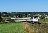 Lokomotiva 750 160-4, R 651  (Praha – Lysá nad Labem – Nymburk – Hradec Králové – Jaroměř – Trutnov), Červený Kostelec, 19.8.2008 8:59 - Trainweb