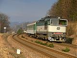 Lokomotiva 750 160-4, Sp 1759   (Ústí nad Orlicí – Letohrad – Lichkov – Międzylesie), Lichkov, 25.3.2007 9:32 - Trainweb