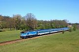 Lokomotiva 754 021-4, R 321 „Silva Nortica” (Praha – Tábor – České Velenice – Wien), Majdalena zastávka - Majdalena, 26.4.2024 10:10 - Trainweb