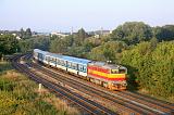 Lokomotiva 754 075-0, Sp 1774 (Staré Město u Uherského Hradiště – Uherské Hradiště – Veselí nad Moravou – Kyjov – Brno), Veselí nad Moravou – Bzenec, 20.8.2023 19:09 - Trainweb