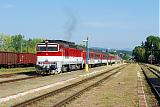 Lokomotiva 754 082-6, R 931 „Ipeľ”  (Zvolen – Lučenec – Fiľakovo – Plešivec – Košice), Moldava nad Bodvou, 17.8.2009 8:55 - Trainweb