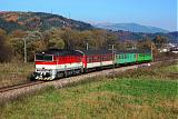 Lokomotiva 754 082-6, Os 7355  (Brezno – Banská Bystrica – Zvolen), Německá – Brusno kúpele, 29.10.2010 14:45 - Trainweb