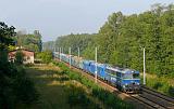 Lokomotiva SU 46-034 + 285 103-3, nákladní vlak z Horki do Weglince, Bielawa Dolna – Węgliniec, 28.9.2017 10:01 - Trainweb