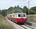 Motorový vůz 830 076-6, zvl.Os 28853 (České Budějovice - Borovany), Nové Hodějovice - Nová Ves u Českých Budějovic, 22.9.2018 12:26 - Trainweb