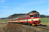 Motorový vůz 854 001-5, R 1180 „Doubrava”  (Jihlava – Havlíčkův Brod – Chrudim – Pardubice), Ždírec nad Doubravou, 7.3.2008 9:46 - Trainweb