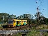 Řídící vůz 914 015-3 + 814 015-4, Os 17544  (Klatovy – Domažlice), Janovice nad Úhlavou, 9.9.2008 10:27 - Trainweb