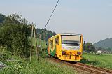 Řídící vůz 914 093-0 + 814 093-1, Os 13257  (Vsetín – Velké Karlovice), Velké Karlovice, 25.8.2011 8:31 - Trainweb